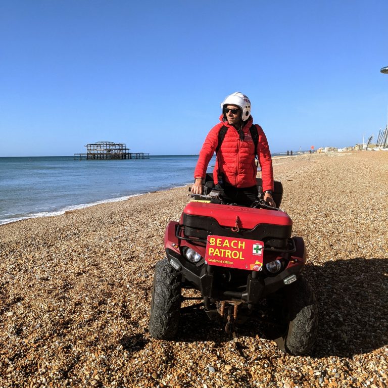 Brighton Seafront Officers Recovery Swimmer In Difficulty From The Water