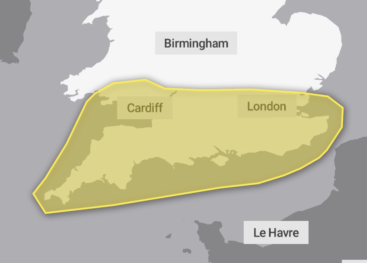 Yellow Weather Warning Issued For Kent,london And Essex