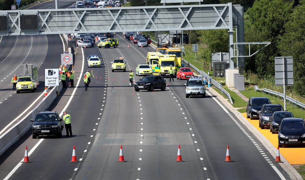 The M23 And Part Of The M25  Has Been Closed In Both Directions Following A Fatal Collision On The New Section Of Smart Motorway