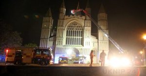 Kent Firefighters Learn How To Tackled  Potentially Devastating Fire  At Rochester Cathedral