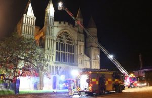 Kent Firefighters Learn How To Tackled  Potentially Devastating Fire  At Rochester Cathedral