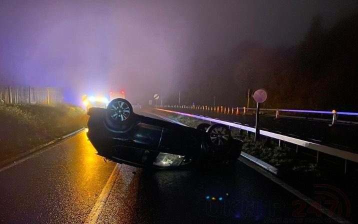 Driver Failed To Remain And Explain After Rolling Car On The A3 And Making Off