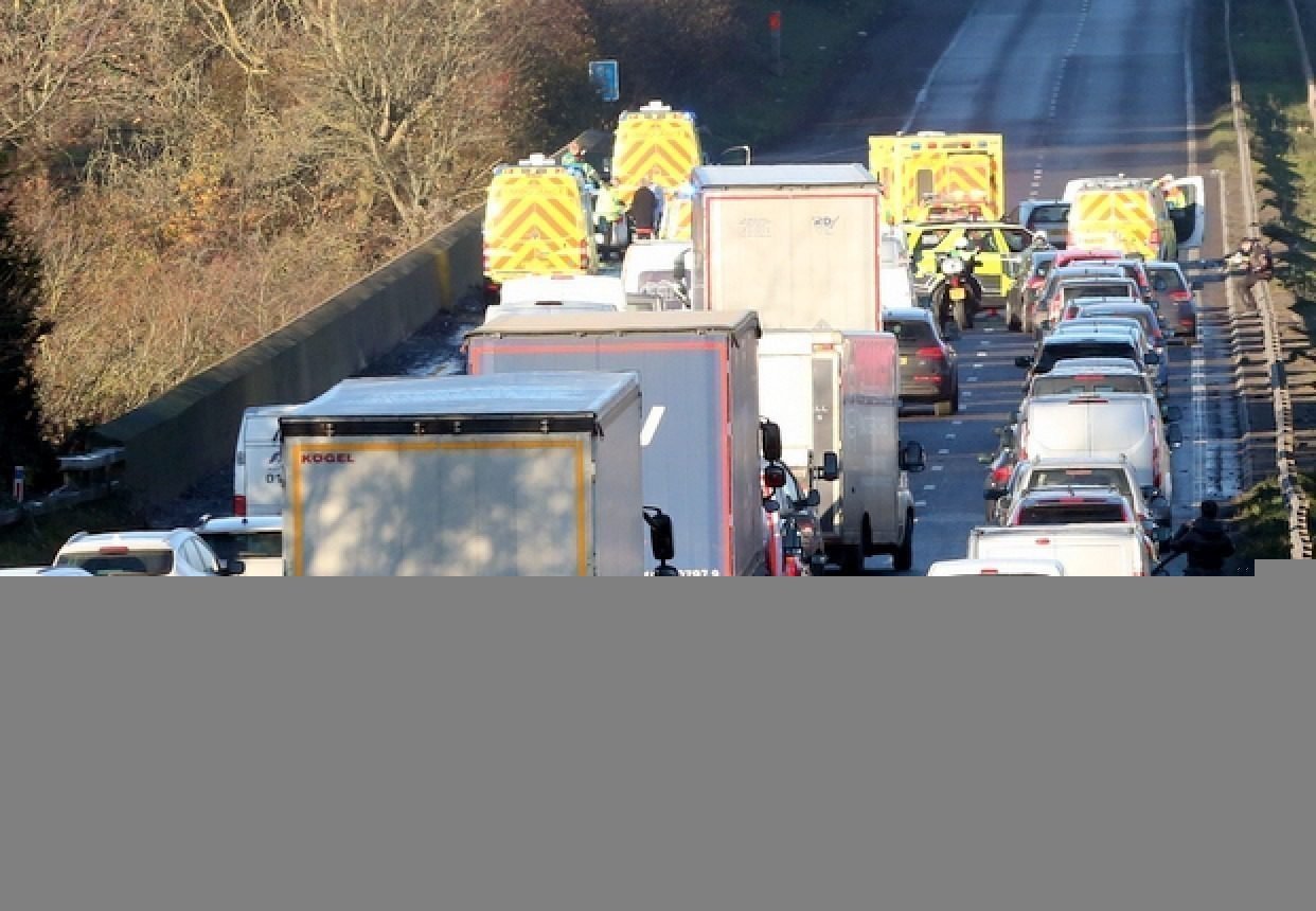 Multi Vehicle Collision On The M2  Motorway Near Sittingbourne