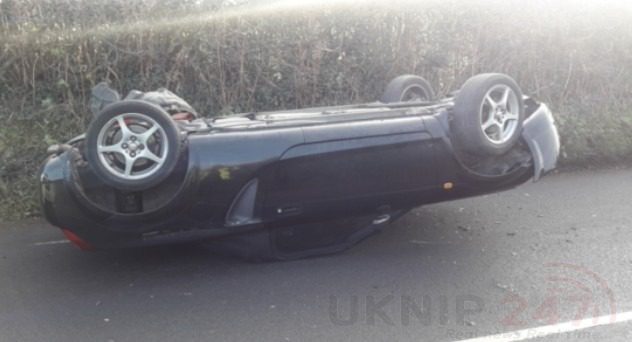 Police Hunt Driver  Who Rolls Vehicles And Makes Off