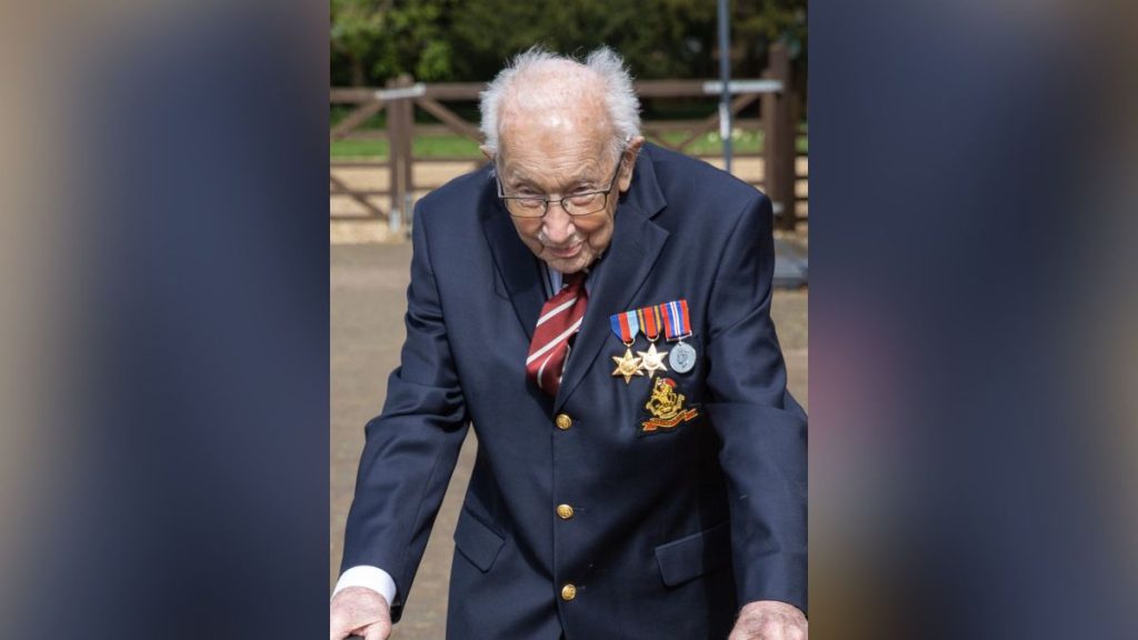 Captain Tom Moore, Who Has Famously Raised £30million For The Nhs By Walking Over 100 Laps Of His Garden, Has Been Named A Point Of Light Winner By Prime Minister Boris Johnson