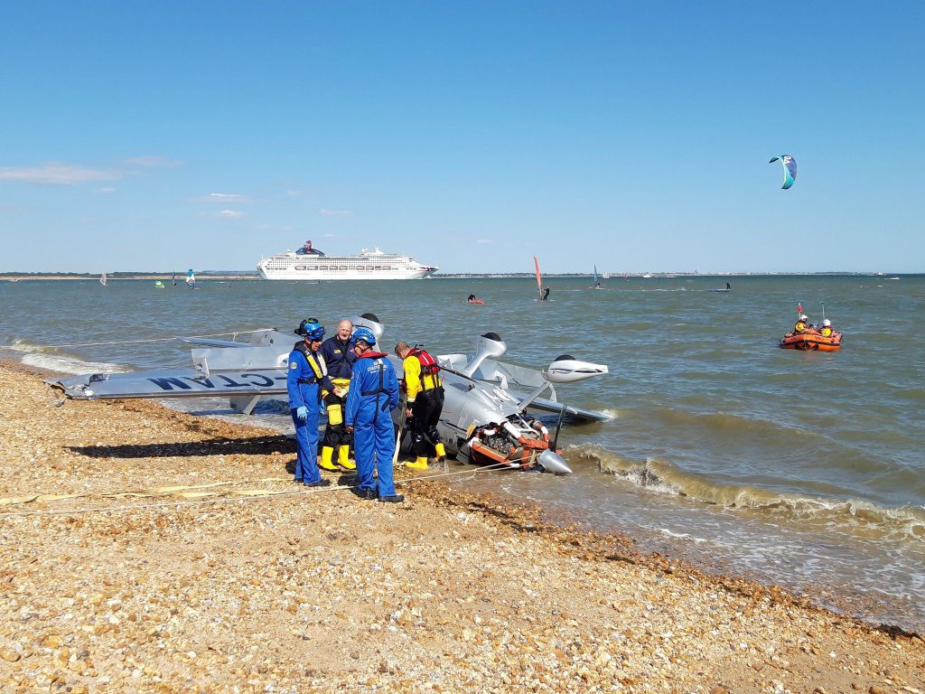Light Aircraft Ditches Off Calshot Spit