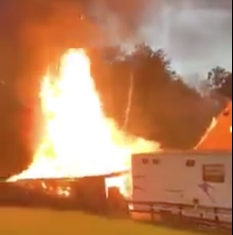 Lightning Strike Set A Garage On Fire Near Gravesend