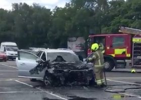 Fire Crews Tackle Blaze At Medway Services
