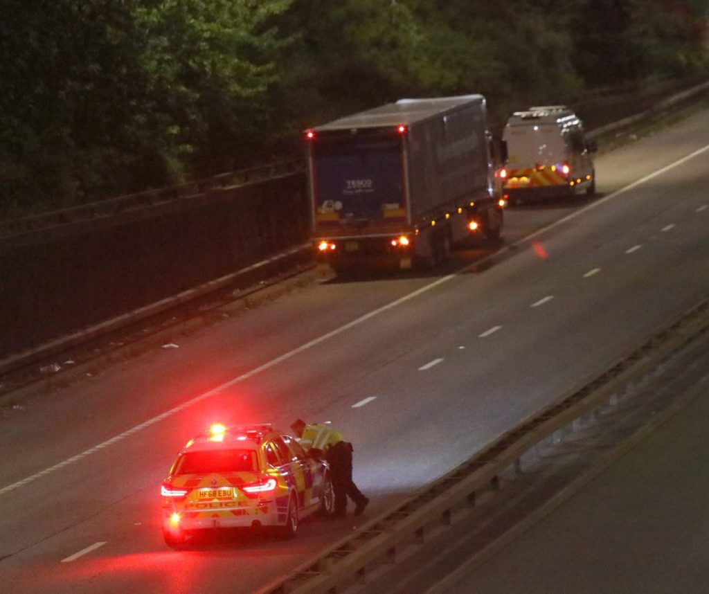 Man Falls From Bridge Onto A Lorry