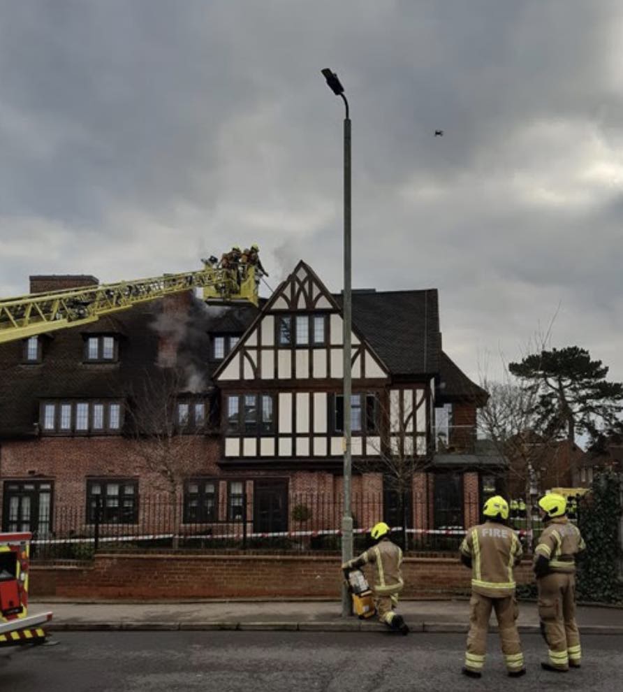 Firefighters Have Tackled A Blaze At A Block Of Flats On Acorn Way In Farnborough