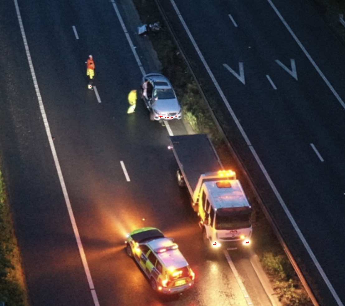 M2 Remains Closed London-bound Between Faversham And Stockbury After Collision Between Hgv And Car