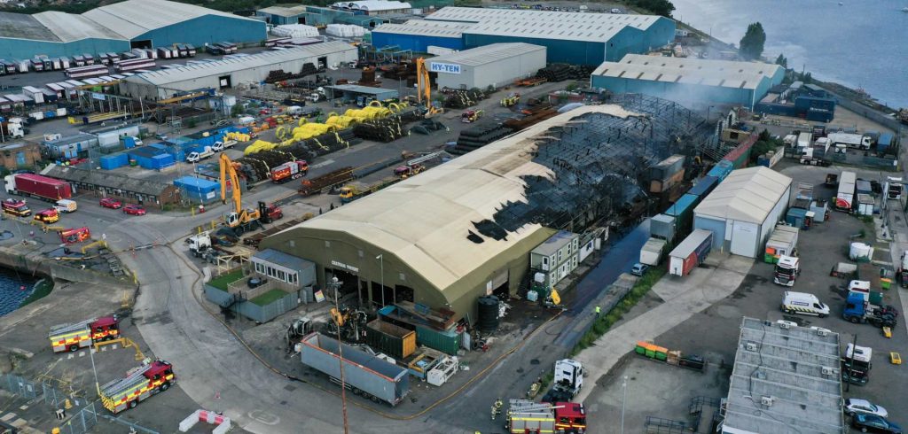 Residents In Chatham Docks Who Live Near The Scene Have Been Advised To Keep Their Windows And Doors Closed