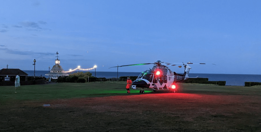 After Falling Down Some Steps In Broadstairs, A Man Was Taken To A London Hospital With'serious Injuries