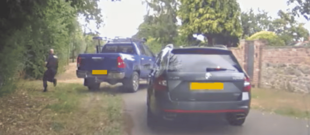 Two Men Have Been Arrested After A Pickup Truck Failed To Stop And Rammed A Police Car During An Attempted Escape