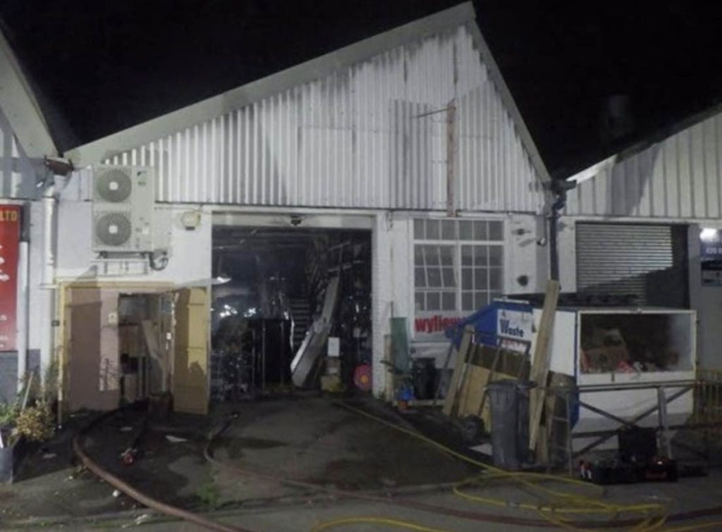 Six Fire Engines And Around 40 Firefighters Tackled A Fire At A Range Of Industrial Units On Bell Green Lane In Sydenham Last Night