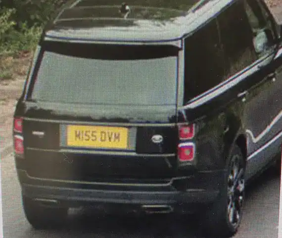 Please keep an eye out for the black 2019 Range Rover pictured below