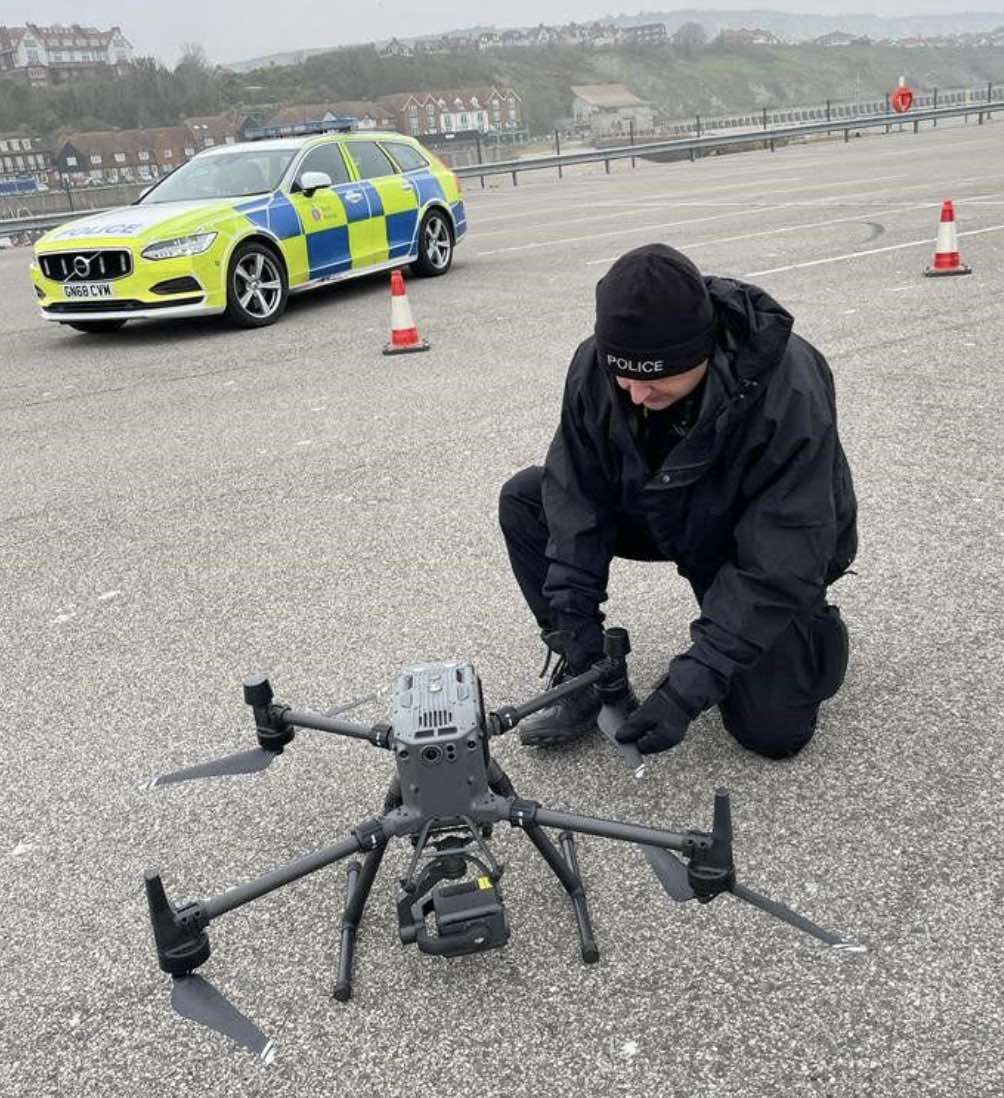 A Vulnerable Missing Person Was Found Thanks To The Collaboration Of A Kent Police Drone Pilot And Colleagues On The Ground