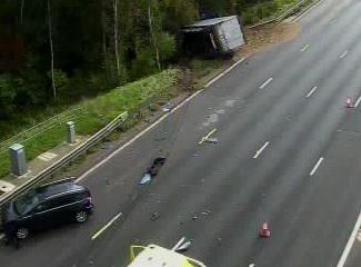 Rolled Vehicle M23 Southbound 3 Out 4 Lanes Closed