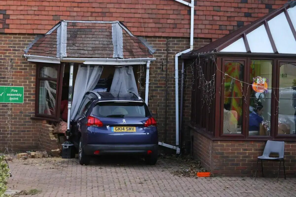 Emergency crews called  after  car ploughs  into care home in Gillingham