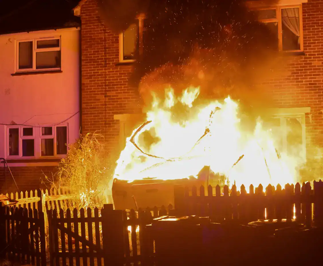 There were no reported injuries but the cause is being treated as suspicious