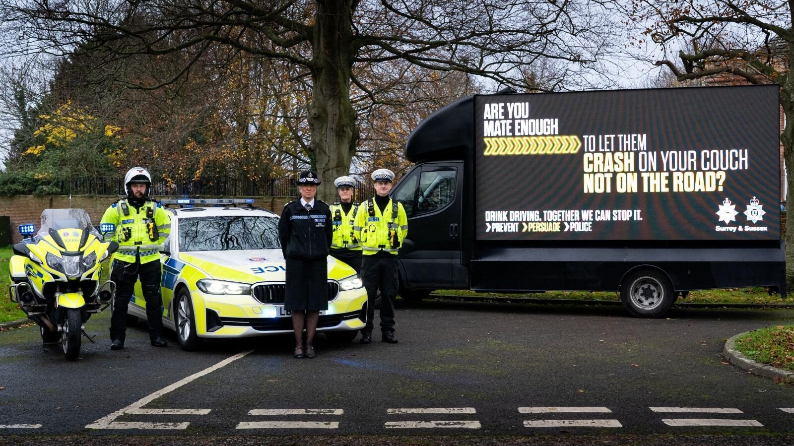 Police Call On Public To 'prevent, Persuade And Report' Drink Drivers This Christmas