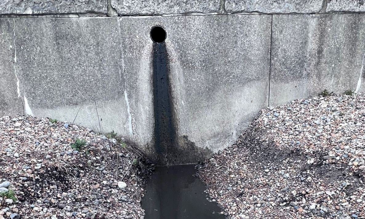 Black Substance Spotted Draining Onto Eastbourne Beach