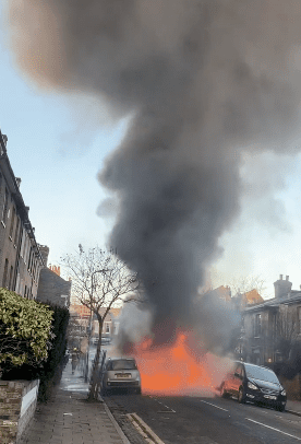 A 30-seater Bus Was Damaged By Fire