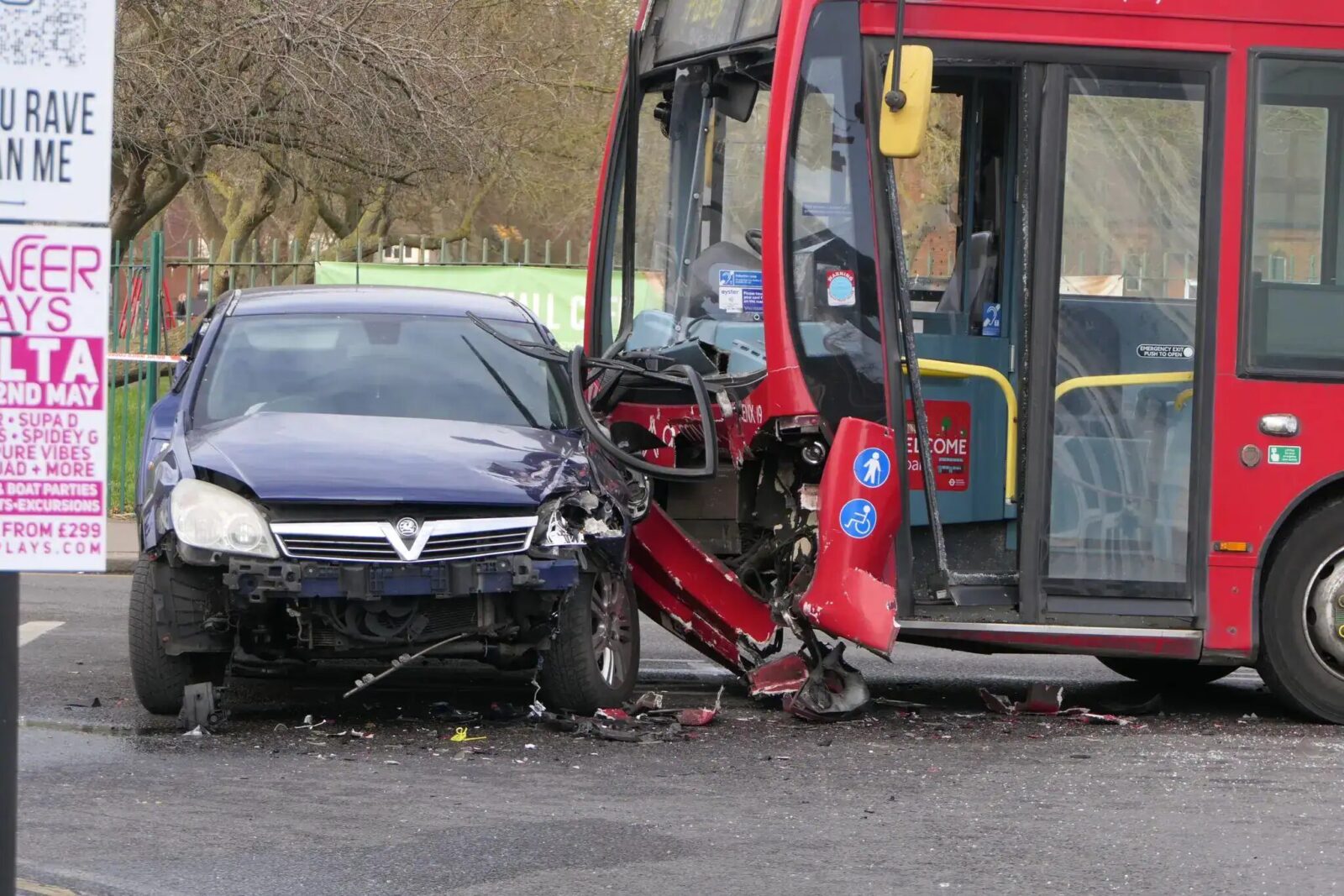 Two drivers rushed to hospital after being freed in Croydon bus crash