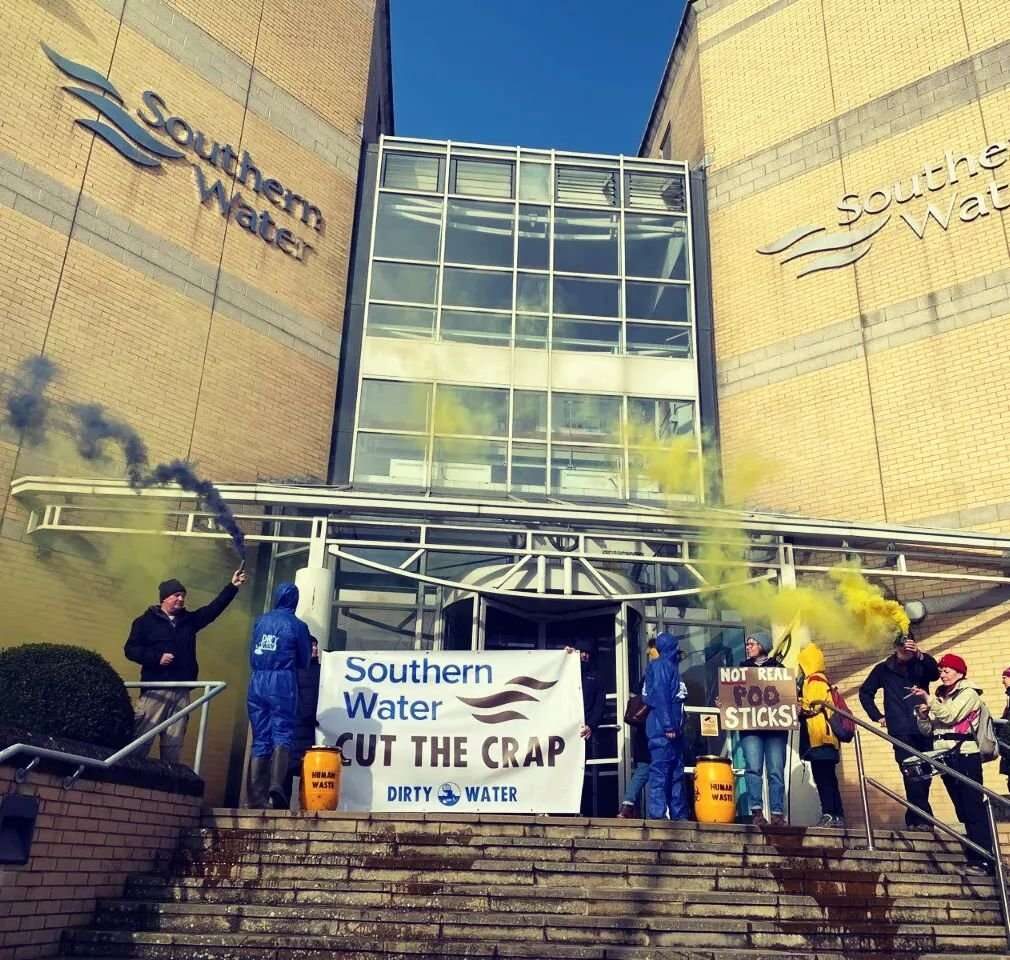 Extinction Rebellion Makes A Stink At Southern Water Hq