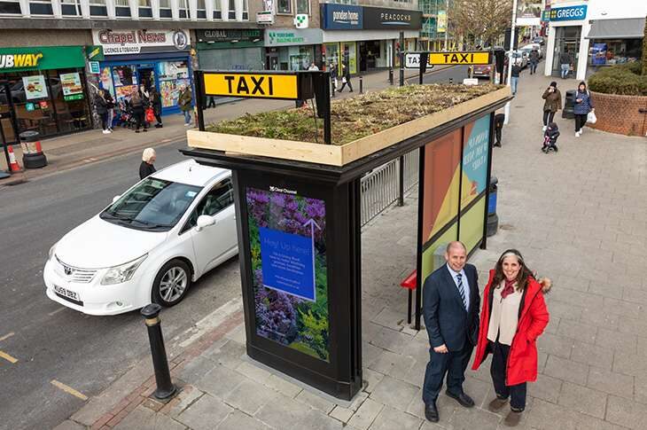 Worthing's Taxi Rank Gets A Green Makeover With Living Roof Shelter