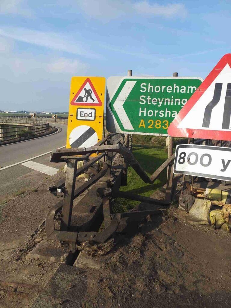 Westbound Exit Slip Road To A283 Closed After Shoreham A27 Crash