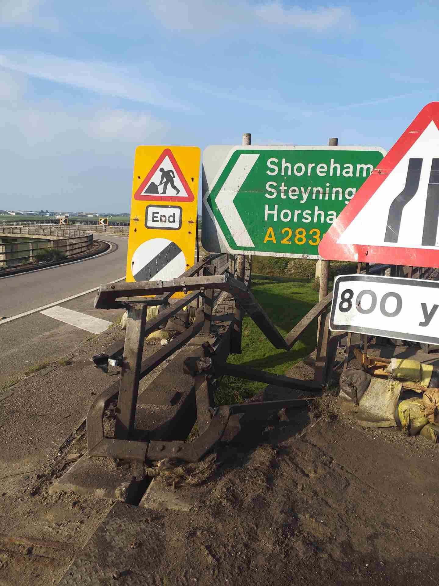 Westbound Exit Slip Road To A283 Closed After Shoreham A27 Crash