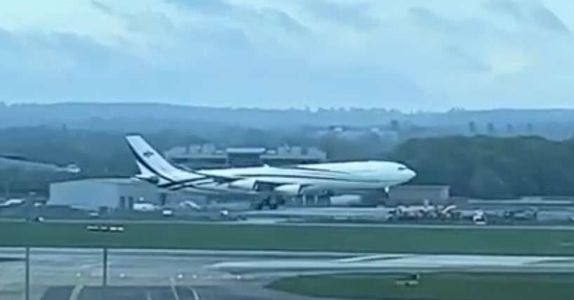 Rare Sighting: Eswatini's A343 Aircraft With King Mswati Iii On Board Lands At Gatwick