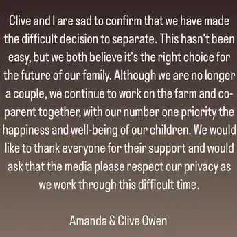 Amanda Owen and her husband Clive have divorced after 22 years of marriage