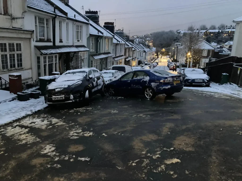 Drivers In Brighton Asked To Take Extra Care On Icy Roads After A Number Loose Control On The Hilly Roads