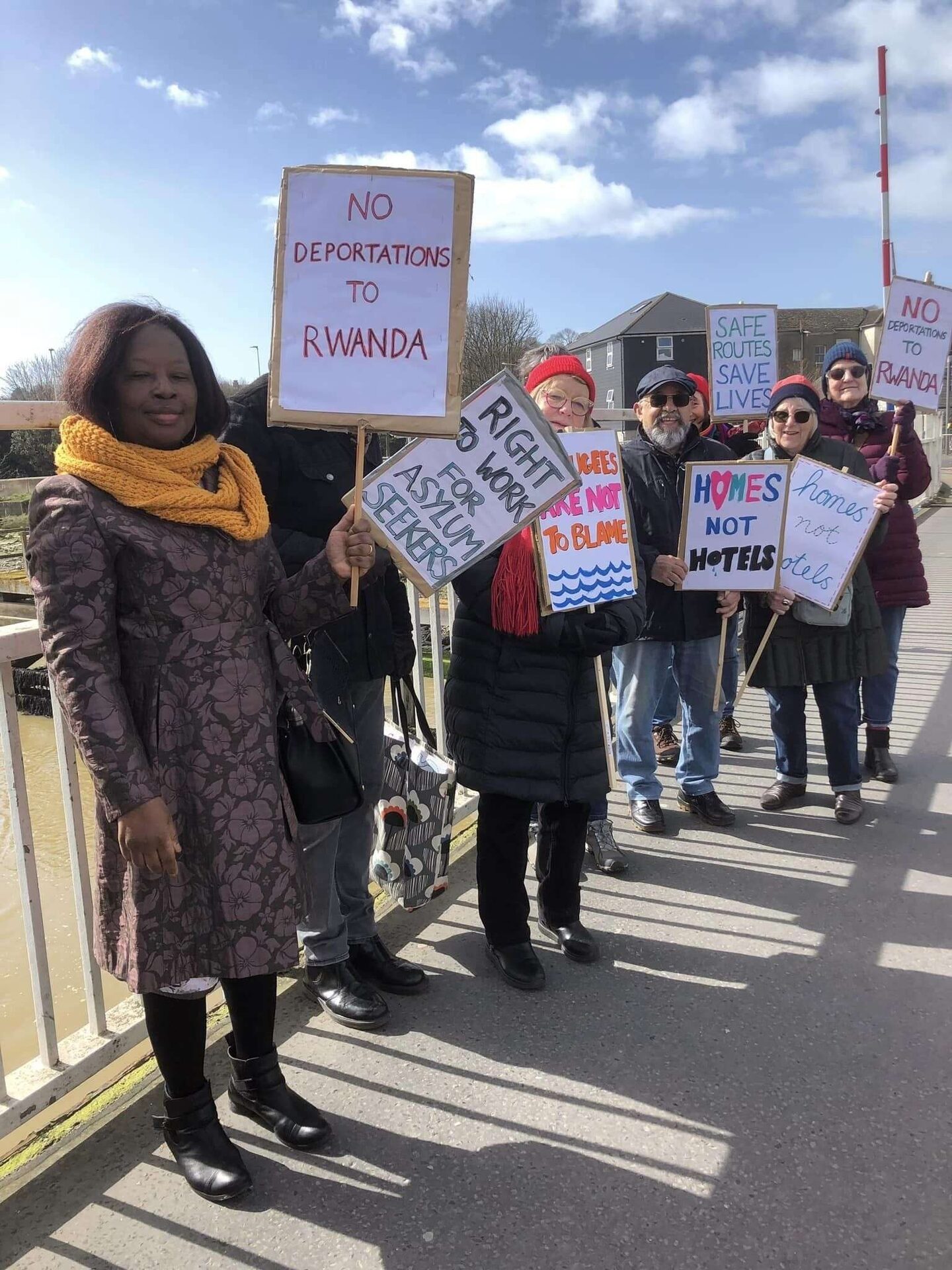 Protestors March Through Newhaven Against Government Policies On Refugees
