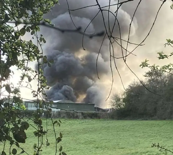 Massive Fire at Halland Garden Nursery Sparks Major Firefighter Response – No Injuries Reported