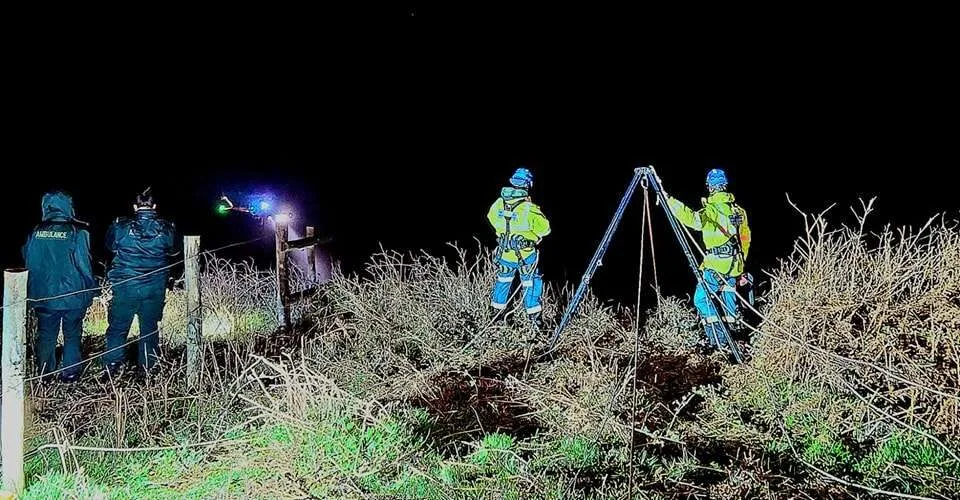 Fairlight Tide Strands Two—Coastguard Helicopter Rescue in Dramatic Cliff Operation