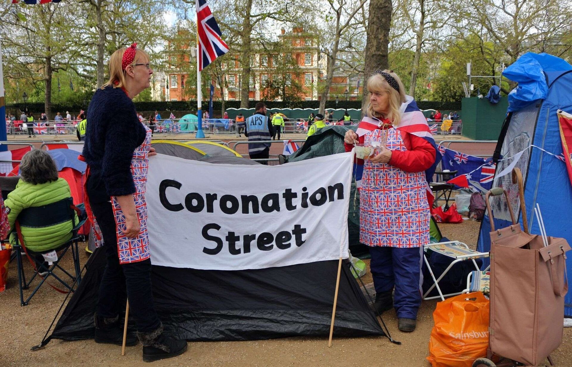 Pitching Tents For A Royal Event: London Crowds Camp Out For Coronation