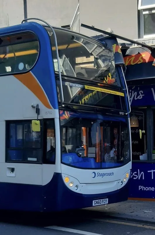 Double decker crashes into Folkestone Party bar