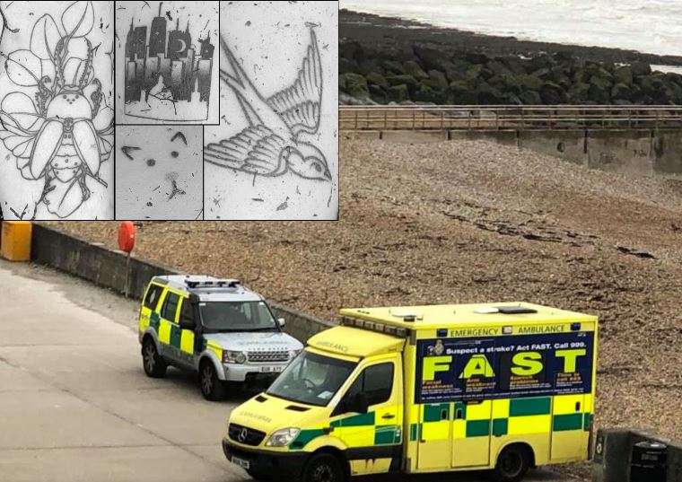 Police Release Photos Of Tattoos In Attempt To Identify Young Woman's Body Found On Saltdean Beach