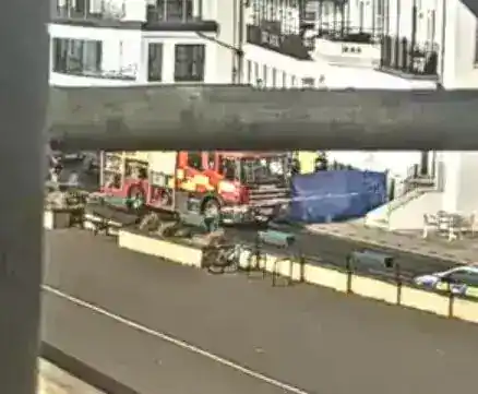 Emergency Services Attending An Incident On Bognor Seafront