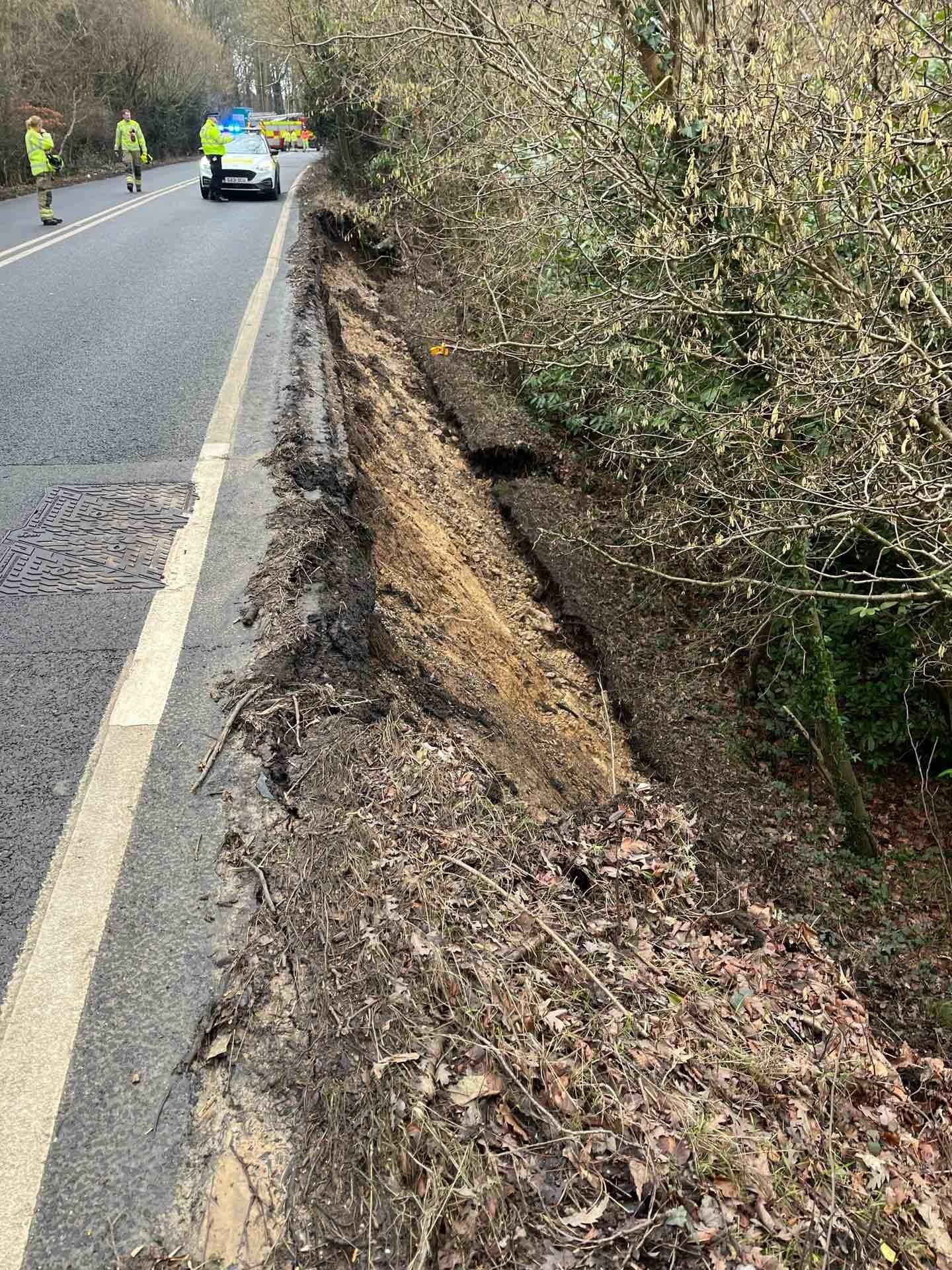 Part Of The A21 Closed Due To A Landslide