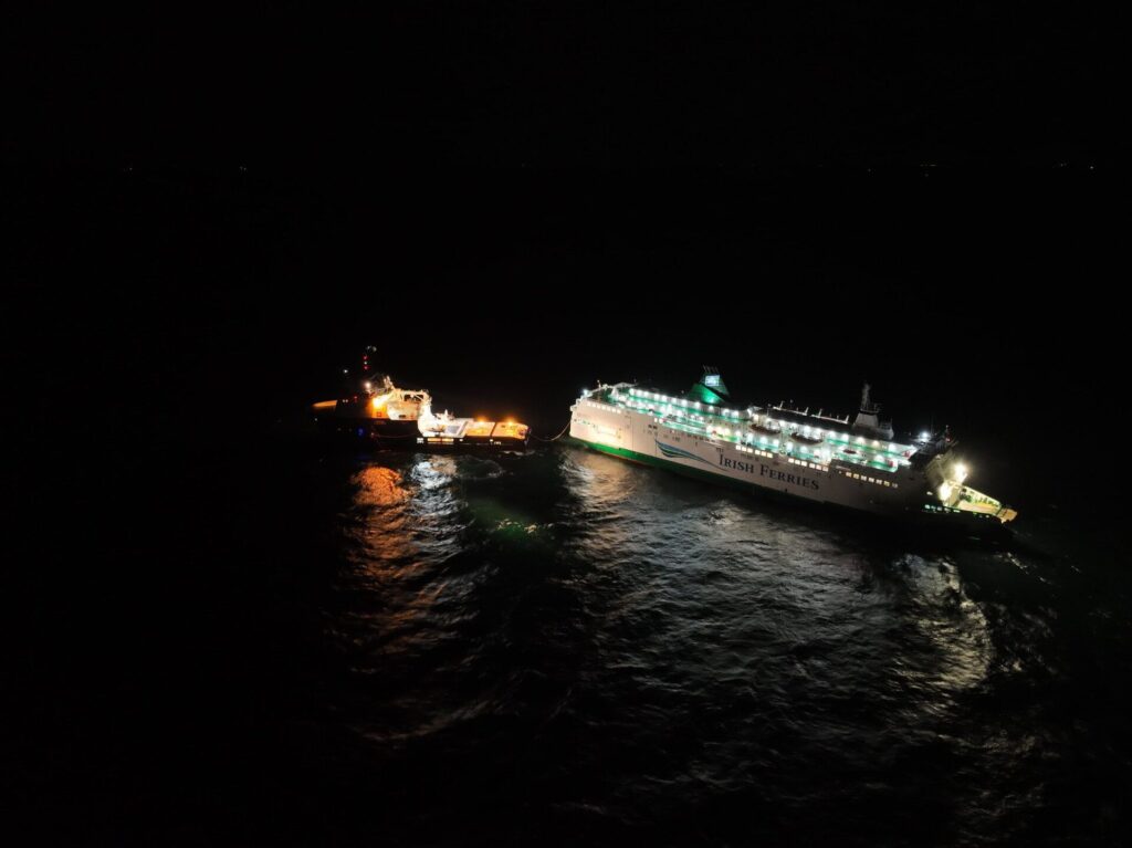 Salvage Vessel Sent To Isle Of Innisfree Ferry After Blaze Rips Through Engine In The Middle Of The Channel