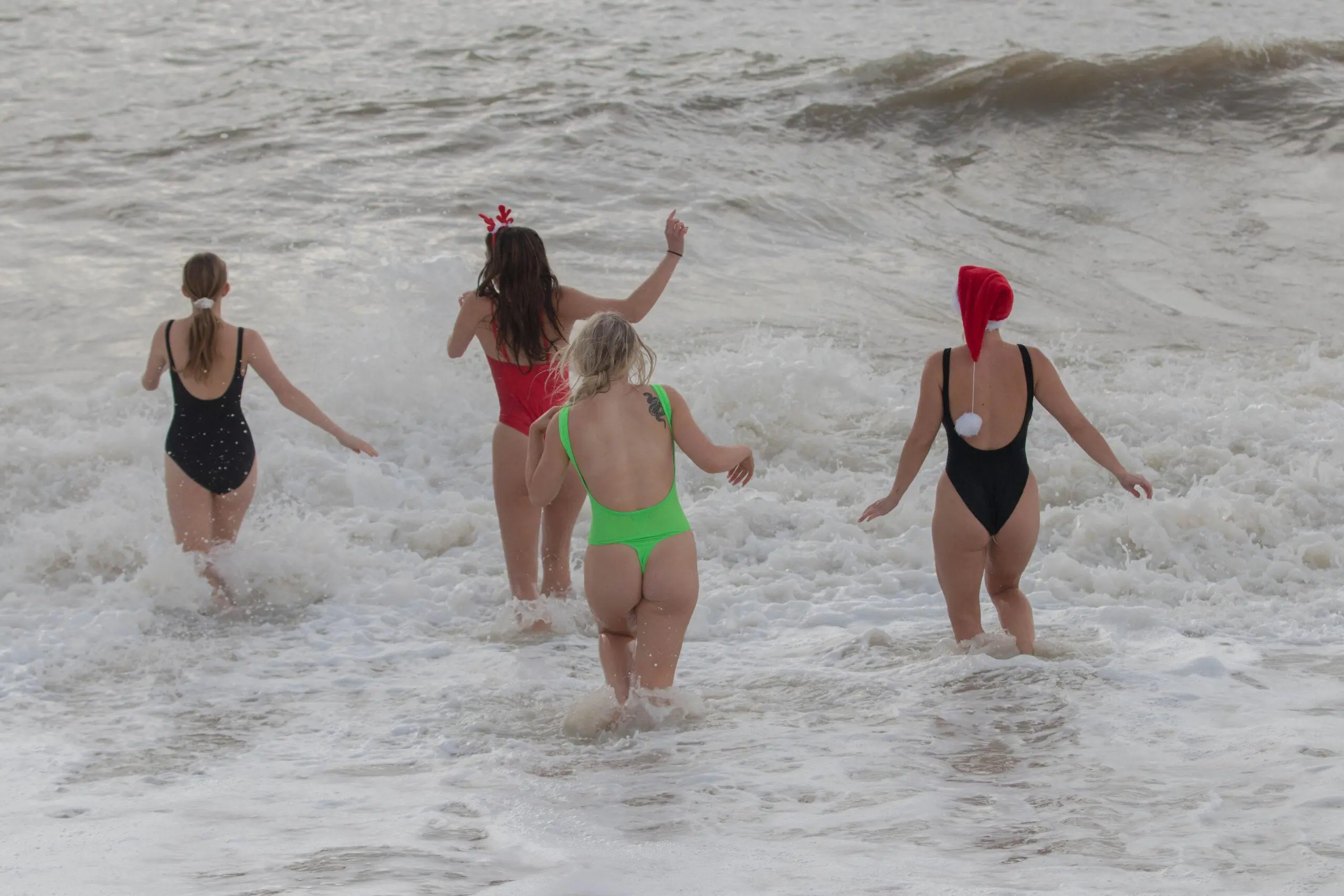 Brave Or Mad?  Brighton Chrismas Day Swim