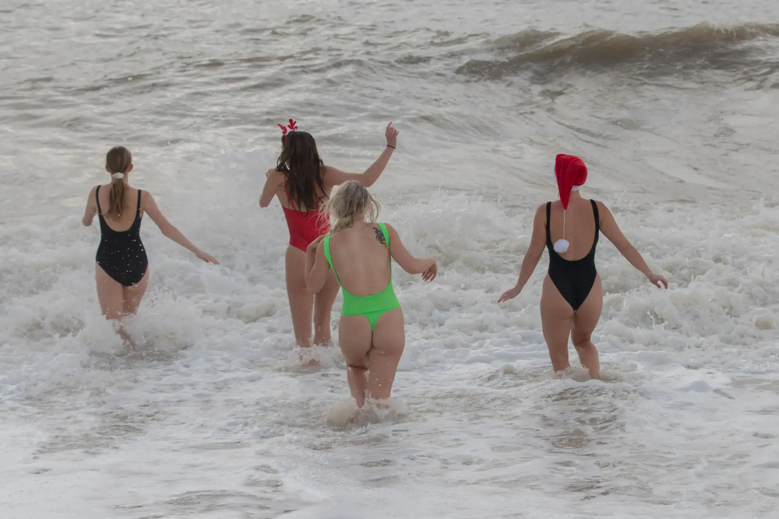 Brave Or Mad?  Brighton Chrismas Day Swim