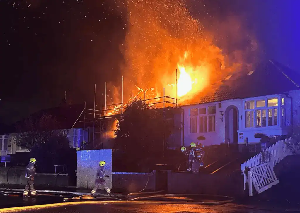 Fire Crews Battle Belvedere Bungalow Blaze Following Reports Of An Explosion