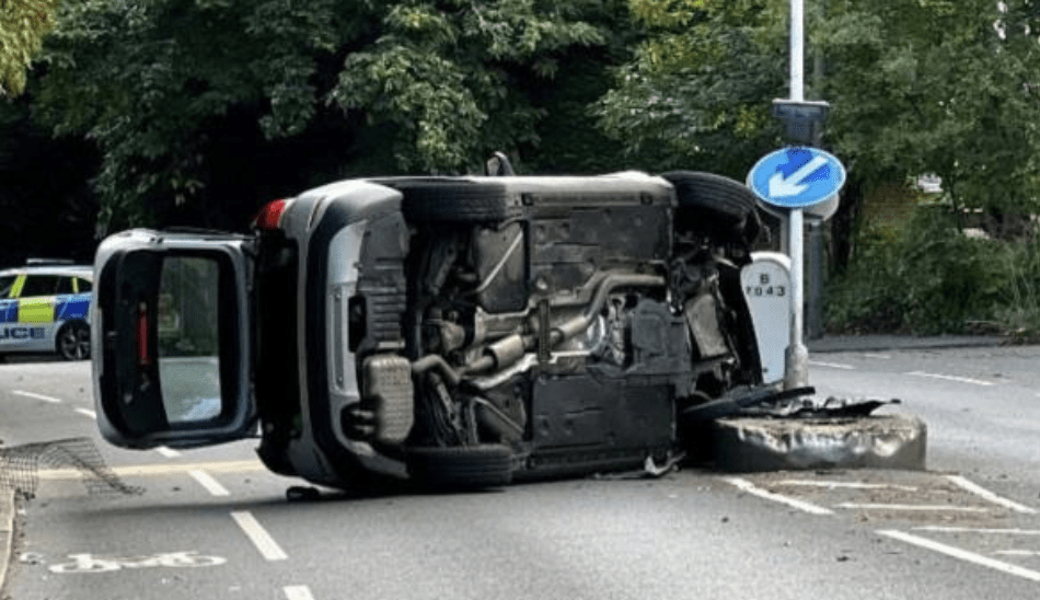 Woman Arrested For Drink Driving In Bromley After Car Ends Up On Its Side