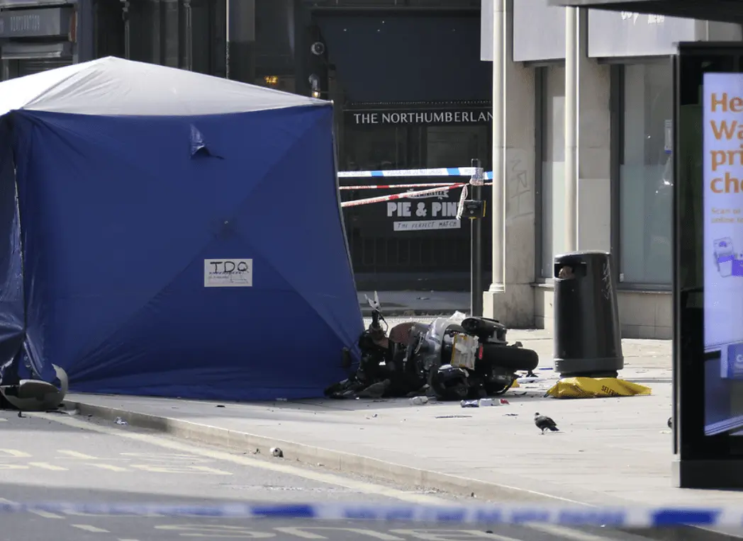 Motorcycle chase ends in fatal crash on Oxford Street – passenger found with machete