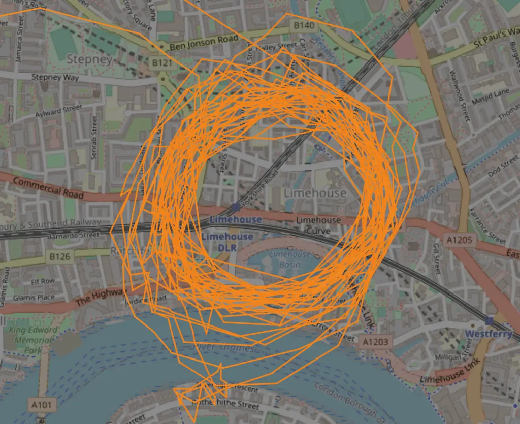 Major Search Operation After A Person Has Been Reported To  Have Been Seen Be In The Limehouse Basin In East London